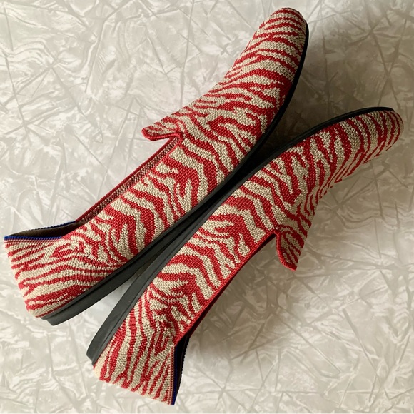 Retired/HTF! Rothy’s Retired Red Zebra Loafers 9 - Picture 7 of 10